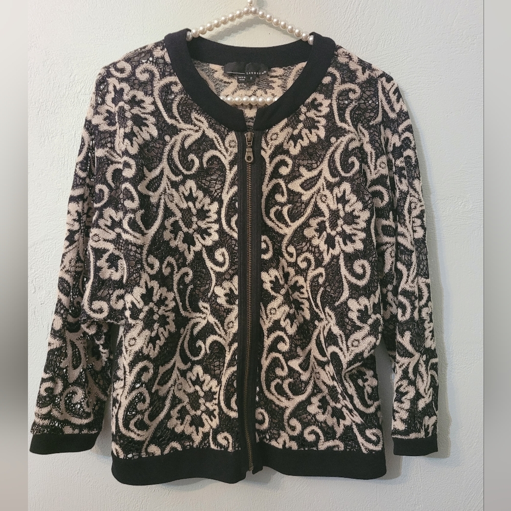 Laudrew unique lace Zipper jacket